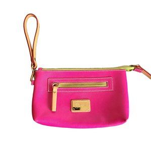 CAVALCONTI Pink Genuine Italian Leather Wristlet